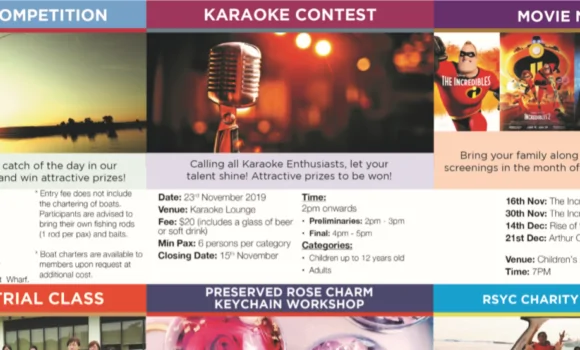 RSYC – 2019 Nov & Dec Happenings & Promotions RSYC – 2019 Nov & Dec Happenings & Promotions